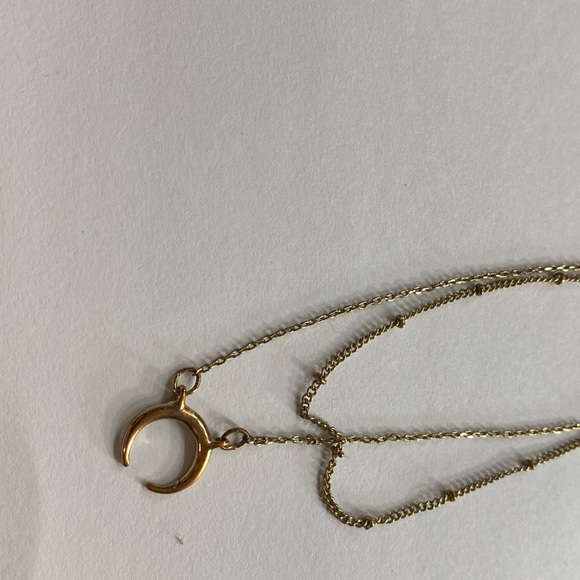 BRANDY MELVILLE golden crescent design choker necklace good condition!! - Picture 4 of 8